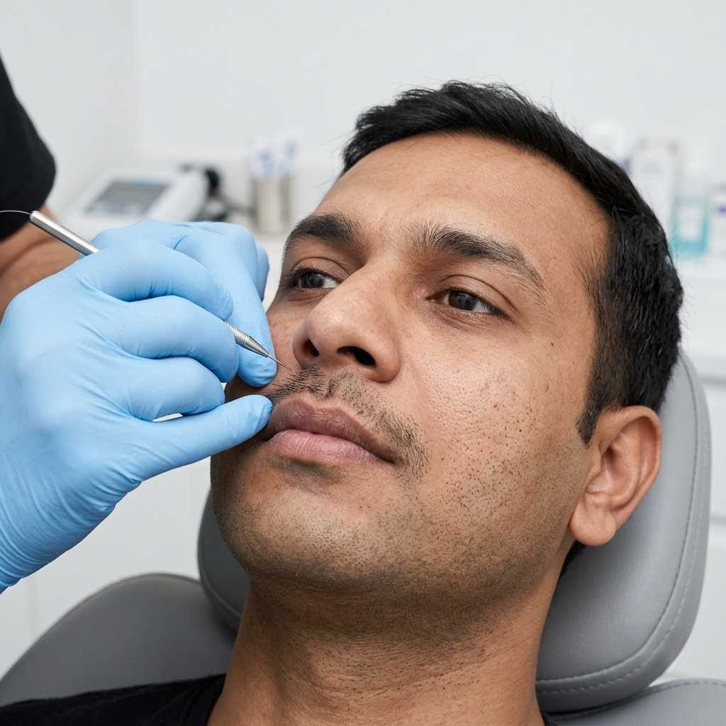 Mustache Hair Transplant in Mumbai - The Hair and Shape Clinic