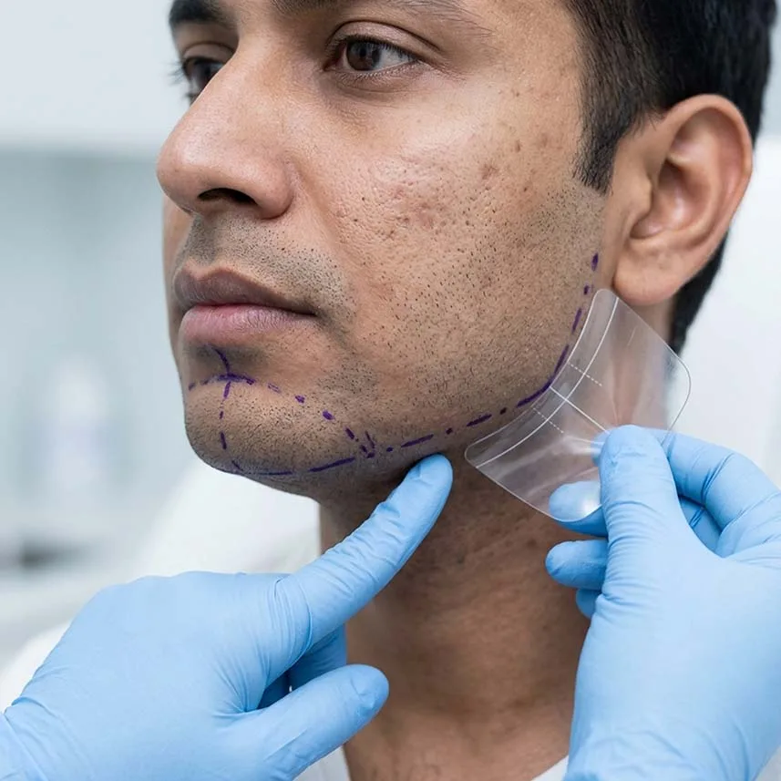Jaw Line Creation in Mumbai - The Hair and Shape Clinic