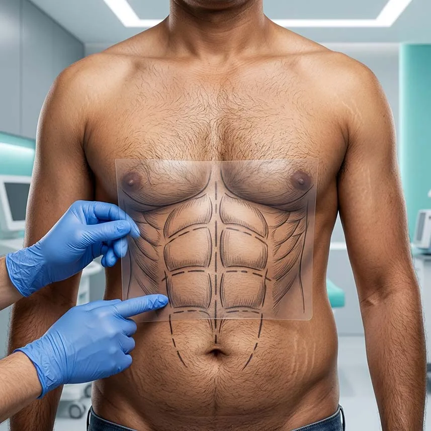 6 Pack Creation in Mumbai - The Hair and Shape Clinic